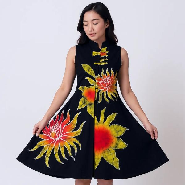 Elegant Handmade Batik Dress – Sizes XS to 6XL