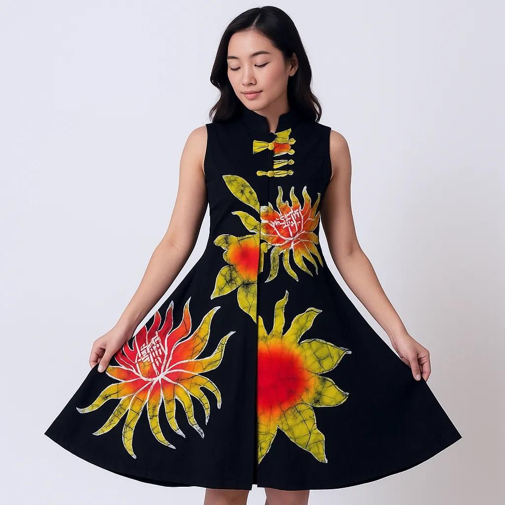 Elegant Handmade Batik Dress – Sizes XS to 6XL