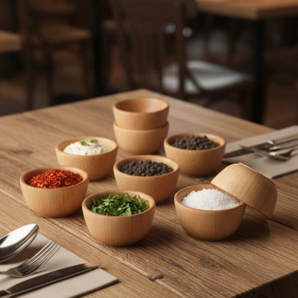 Ceylon Wood Craft – Set of 6 Handcrafted Mahogany Wooden Bowls