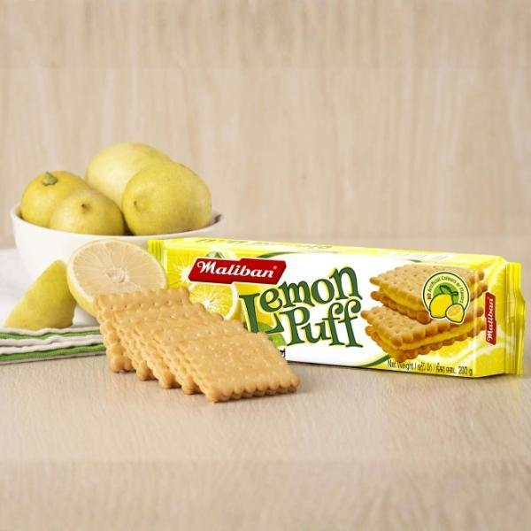 Maliban Lemon Puff Biscuits – Zesty Lemon Cream Sandwich Biscuits