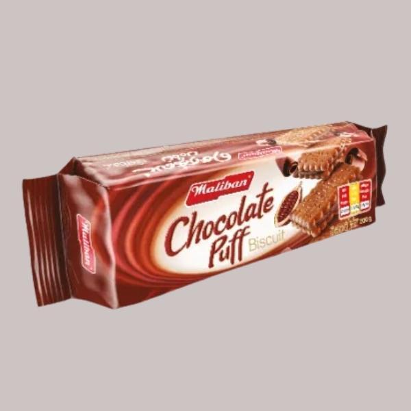 Maliban Chocolate Puff Biscuits – Rich Chocolate Cream Sandwich Biscuits