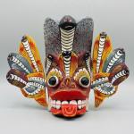 Naga Raksha Traditional Sri Lankan Wooden Mask – Hand Painted Wall Decor