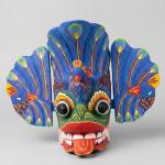 Mayura Raksha Traditional Sri Lankan Wooden Mask – Hand Painted Art Piece