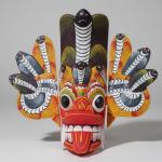 Naga Raksha Traditional Sri Lankan Wooden Mask – Hand Painted Cultural Art