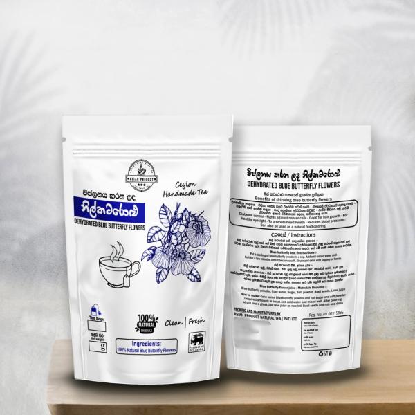 Asian Product Natural Tea Pvt Ltd – Dehydrated Blue Butterfly Flower Herbal Tea Packet (25 Tea Bags)