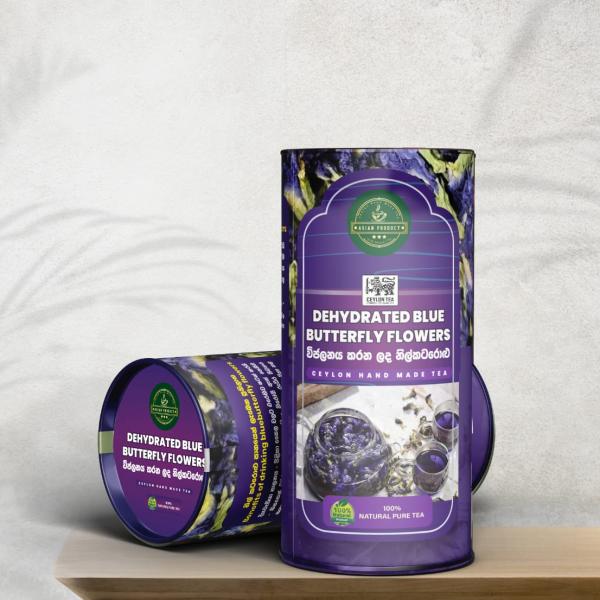 Asian Product Natural Tea Pvt Ltd – Dehydrated Blue Butterfly Flower Herbal Tea Bottle (25 Tea Bags)