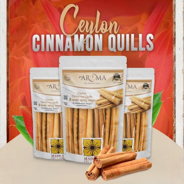 Cinnamon Quills (40g) – Grade C5 Super Cuts | 100% Pure Sri Lankan Cinnamon