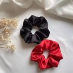Ashee Fashion Multicolor Satin Hair Scrunchies – Medium Size (6cm)