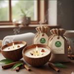 Ceylon Cinnamon Candle in Coconut Shell – Natural Aroma & Authentic Craft