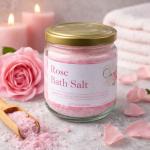 Rose Bath Salt with Epsom Salt & Essential Oils
