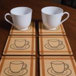Handcrafted Pine Wood Coasters – 10x10cm