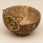 Coconut Shell Cat Meal Pot – Handcrafted Pet Feeding Bowl with Custom Laser Printing