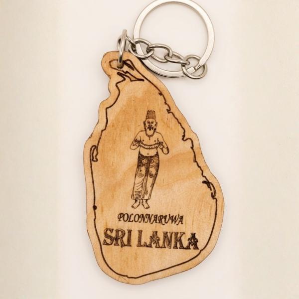 Laser Printed Pine Wood Souvenir Key Tags – Customizable Sri Lankan Designs