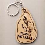 Laser Printed Pine Wood Souvenir Key Tags – Customizable Sri Lankan Designs