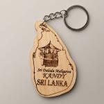 Laser Printed Pine Wood Souvenir Key Tags – Customizable Sri Lankan Designs