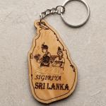 Laser Printed Pine Wood Souvenir Key Tags – Customizable Sri Lankan Designs