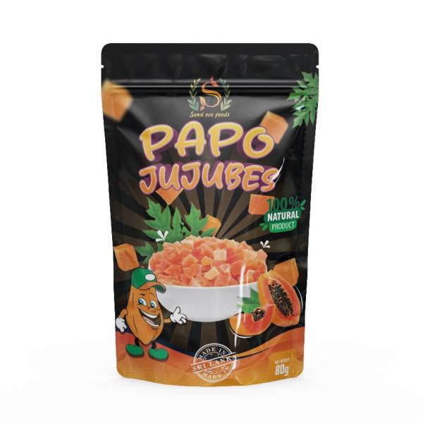 Sansi Eco Foods – Dehydrated Papo (Papaya) Jujubes (60g)