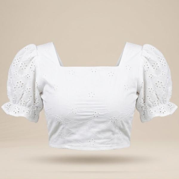 Ladies White Cutlon Top – 100% Cotton | Sinhala & Tamil New Year Special Collection