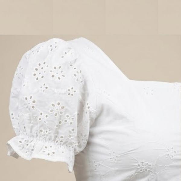 Ladies White Cutlon Top – 100% Cotton | Sinhala & Tamil New Year Special Collection