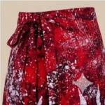 Wraparound Batik Skirt – Red, Maroon & White | 100% Cotton | Sinhala & Tamil New Year Special Collection
