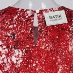 Women’s Red & Maroon Batik Top – 100% Cotton | Special Sinhala & Tamil New Year Collection