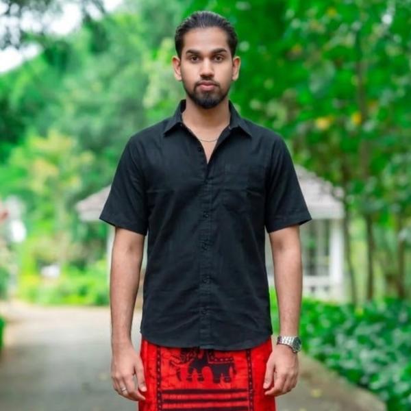 Men’s Black Linen Shirt – Breathable Casual Shirt (M / L / XL / 2XL)