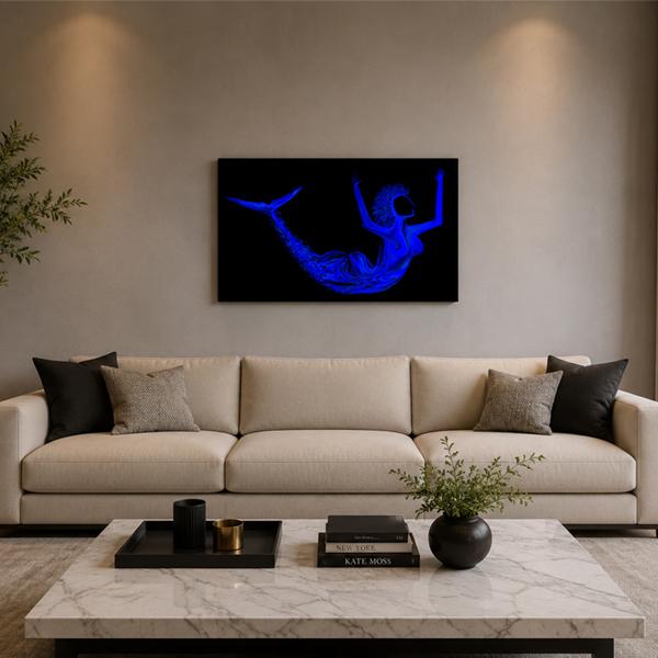 Jailed Mermaid – Digital Printed Canvas Box Frame Wall Art by H.K. Heshan (91.44 cm × 60.96 cm)