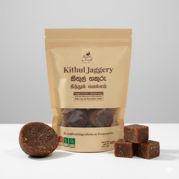 Made in Earth Pure Kithul Jaggery – 500g / 1kg