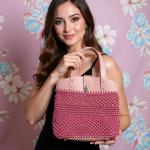 Nadee Creation – Elegant Pink Handbag (11" x 14")