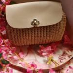Elegant Handcrafted Hand Bag with Polyester Cord Lining