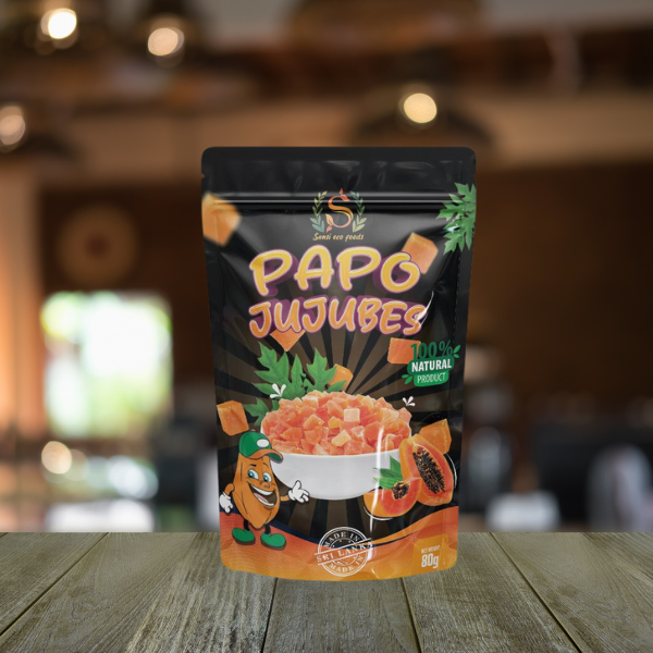 Dehydrated Papo (Papaya) Jujubes (60g)- Sansi Eco Foods
