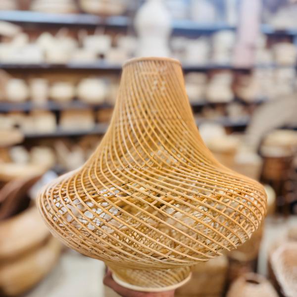 Hilton Cane Lamp Shade – Handwoven by Saman Cane Furniture