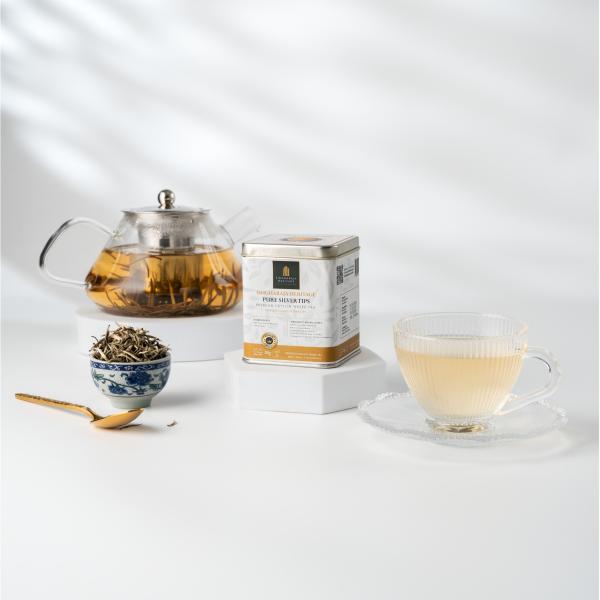 Premium Ceylon Silver Tips White Tea – Luxury Loose Leaf Tin (20g)