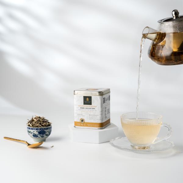 Premium Ceylon Silver Tips White Tea – Luxury Loose Leaf Tin (20g)