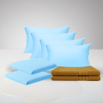02 Bed Sheets, 04 Pillows and 02 Towels