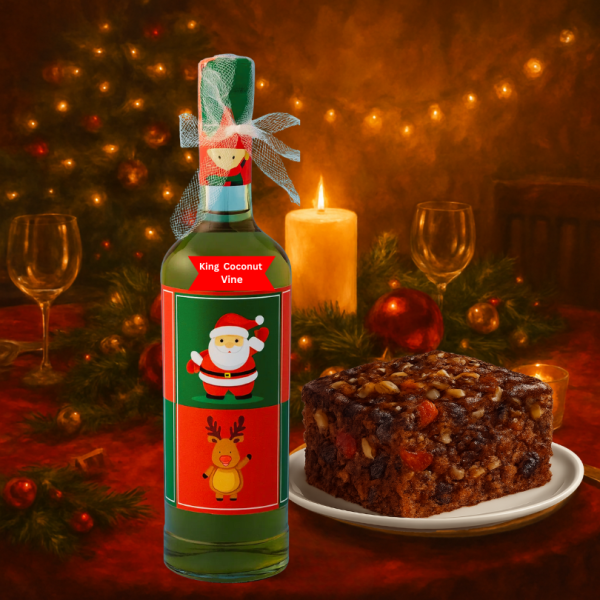Sri Lankan Christmas Cake 1kg and 1 King Coconut Vine 750ml bottle