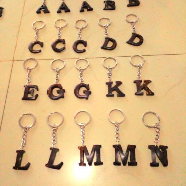 Natural Coconut Shell Key Tag