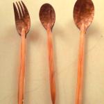 Coconut Shell Cutlery Set with Wooden Handles – Elegant Eco Dining