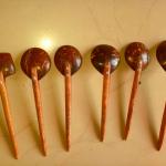 Handcrafted Coconut Shell Spoon with Wooden Handle