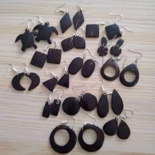 Handcrafted Coconut Shell Earrings