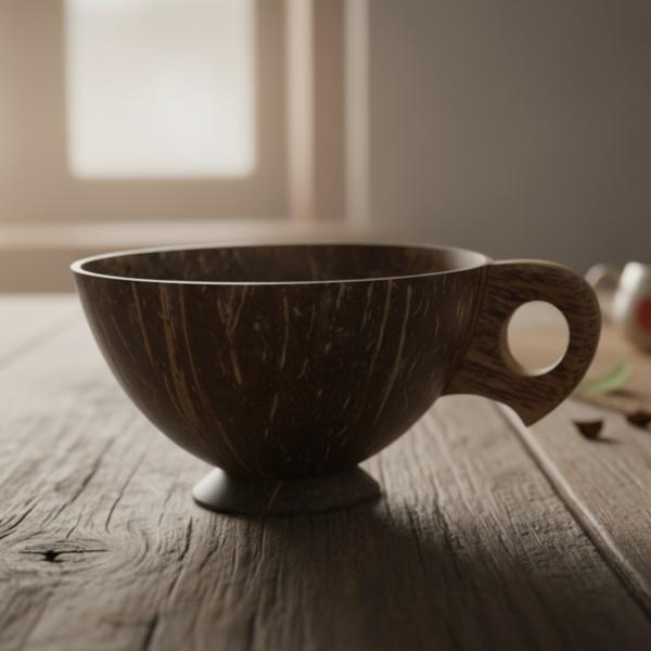 Tea Cup Set (06 Tea Cups without Sauces) – Made from Natural Coconut Shells