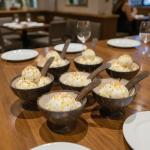 Set of 6 Natural Coconut Shell Dessert Cups with Spoons