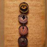 Handcrafted Coconut Shell Mask – Colorful Decorative Art