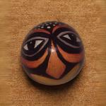 Handcrafted Coconut Shell Mask – Colorful Decorative Art