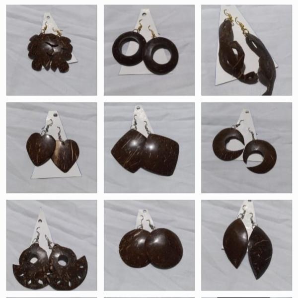 Handcrafted Coconut Shell Earrings