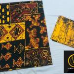 Elegant Handmade Batik Saree – Super Voile | Yellow, Brown & Black | 7 Yards with Jacket Piece