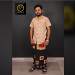 Velovia Premium Cotton Sarong – Brown & Black – SRNG024