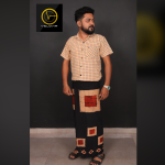 Velovia Premium Cotton Sarong – Brown & Black – SRNG024