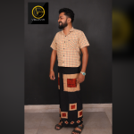 Velovia Premium Cotton Sarong – Brown & Black – SRNG024