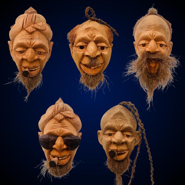 Coconut Husk Face Wall Art – 100% Eco-Friendly Handmade Décor by Wood Carving SL